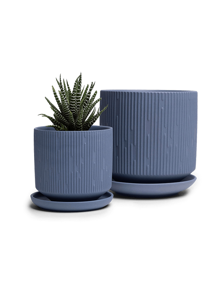 Virago 3.5" Porcelain Pot With Drainage Hole And Saucer - Chive Ceramics Studio - Pots - Chive Ceramics Studio