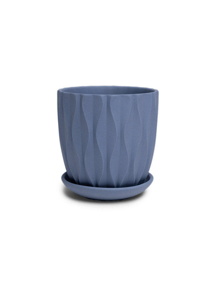 Virago 3.5" Porcelain Pot With Drainage Hole And Saucer - Chive Ceramics Studio - Pots - Chive Ceramics Studio