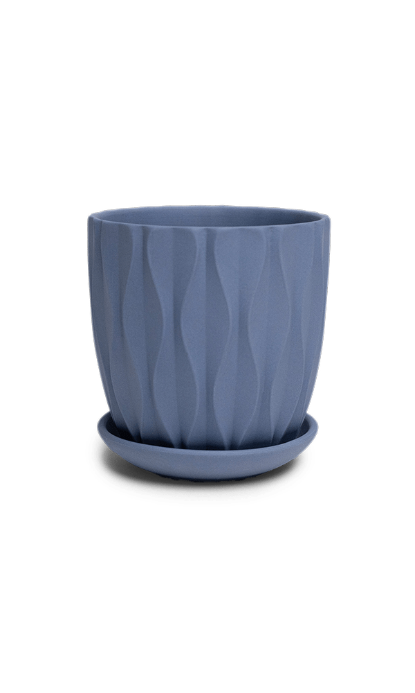 Virago 3.5" Porcelain Pot With Drainage Hole And Saucer - Chive Ceramics Studio - Pots - Chive Ceramics Studio