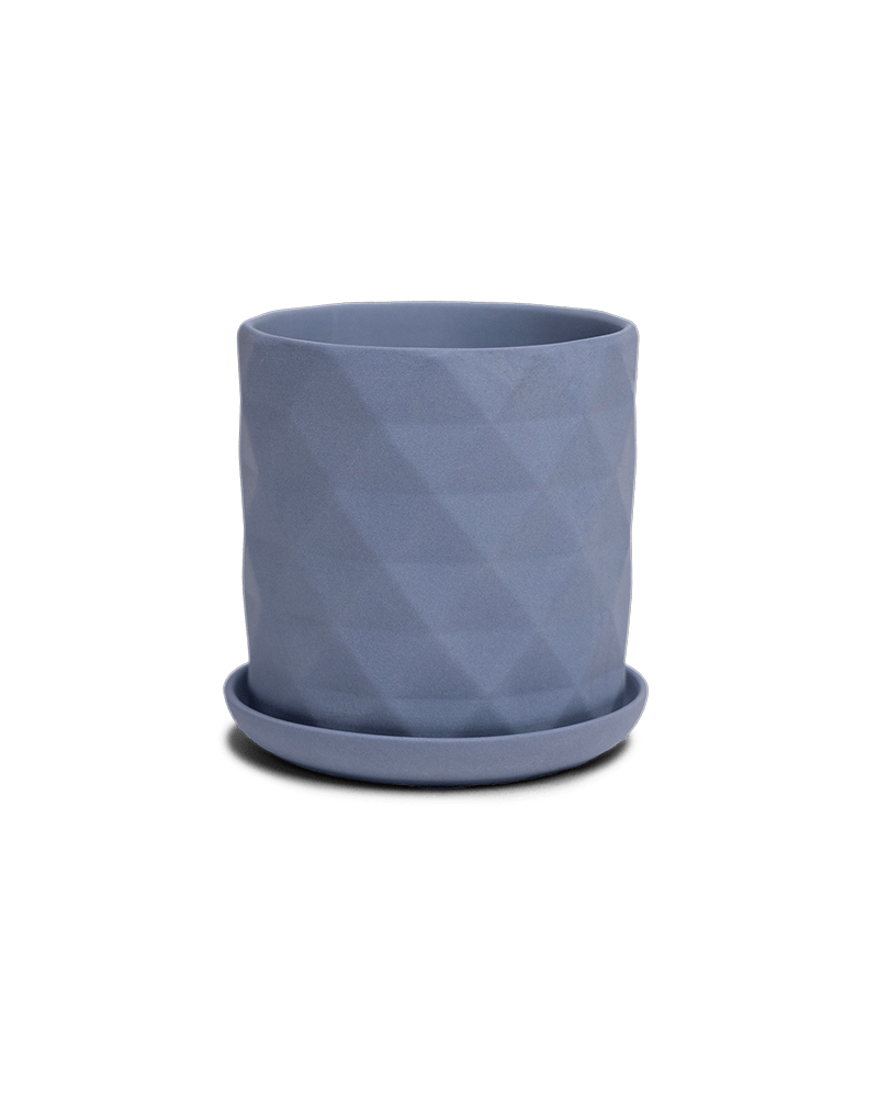 Virago 3.5" Porcelain Pot With Drainage Hole And Saucer - Chive Ceramics Studio - Pots - Chive Ceramics Studio