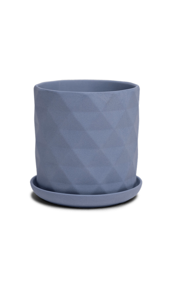 Virago 3.5" Porcelain Pot With Drainage Hole And Saucer - Chive Ceramics Studio - Pots - Chive Ceramics Studio