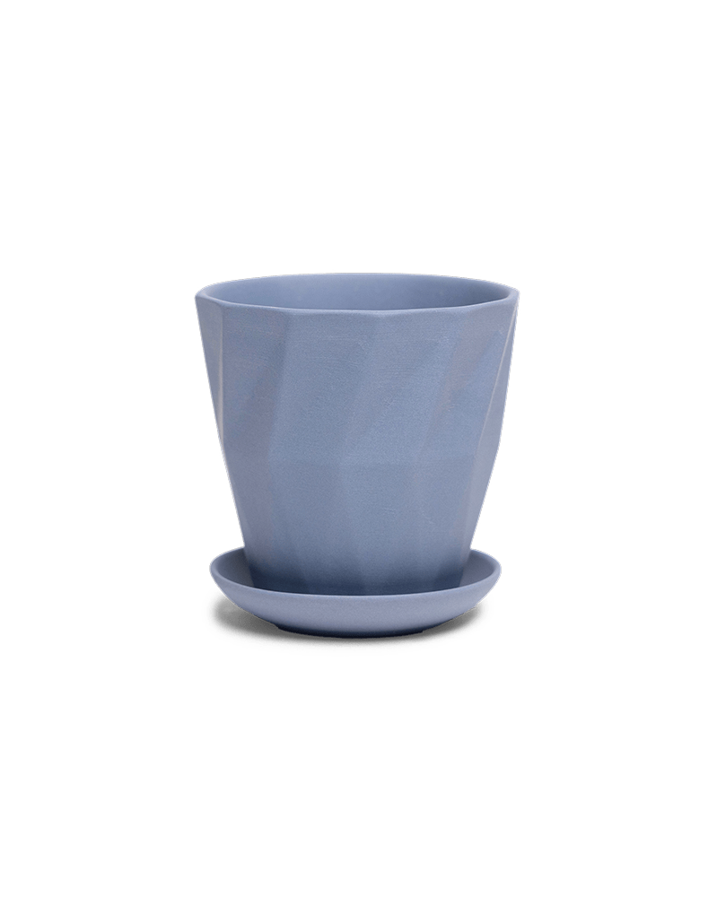 Virago 3.5" Porcelain Pot With Drainage Hole And Saucer - Chive Ceramics Studio - Pots - Chive Ceramics Studio