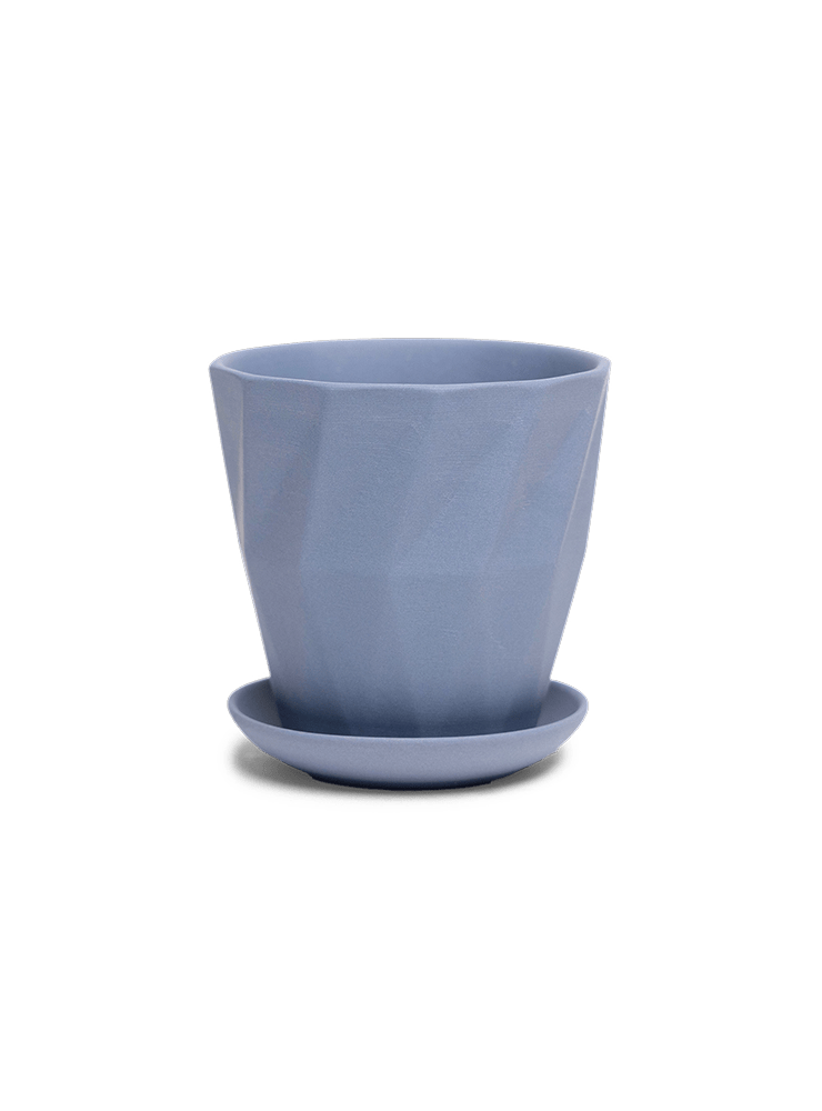 Virago 3.5" Porcelain Pot With Drainage Hole And Saucer - Chive Ceramics Studio - Pots - Chive Ceramics Studio