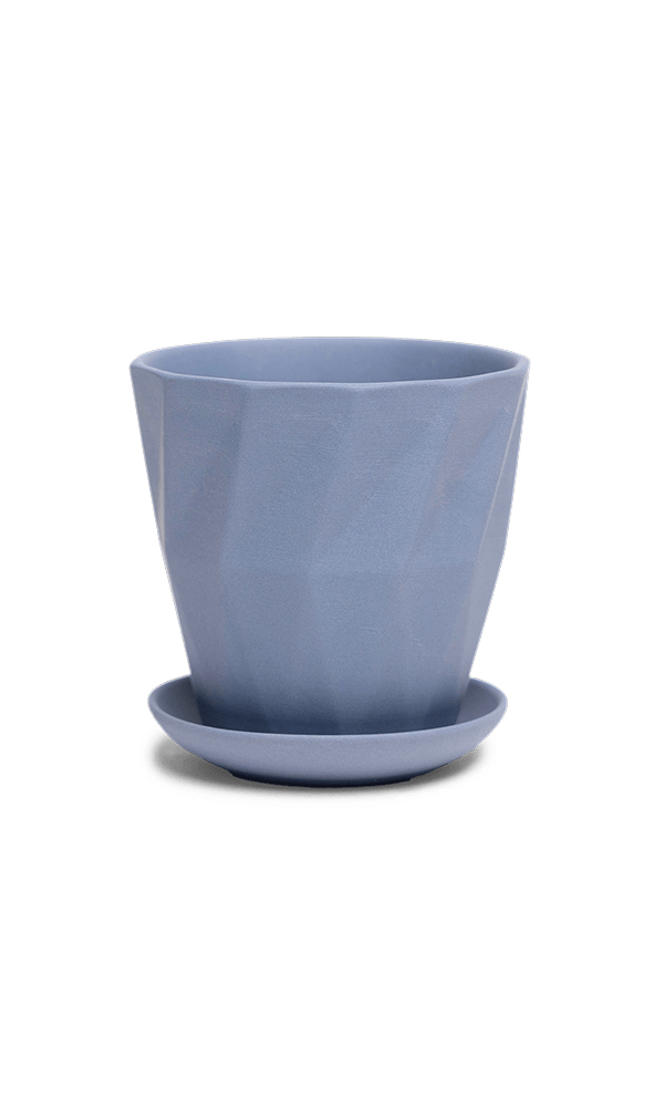 Virago 3.5" Porcelain Pot With Drainage Hole And Saucer - Chive Ceramics Studio - Pots - Chive Ceramics Studio