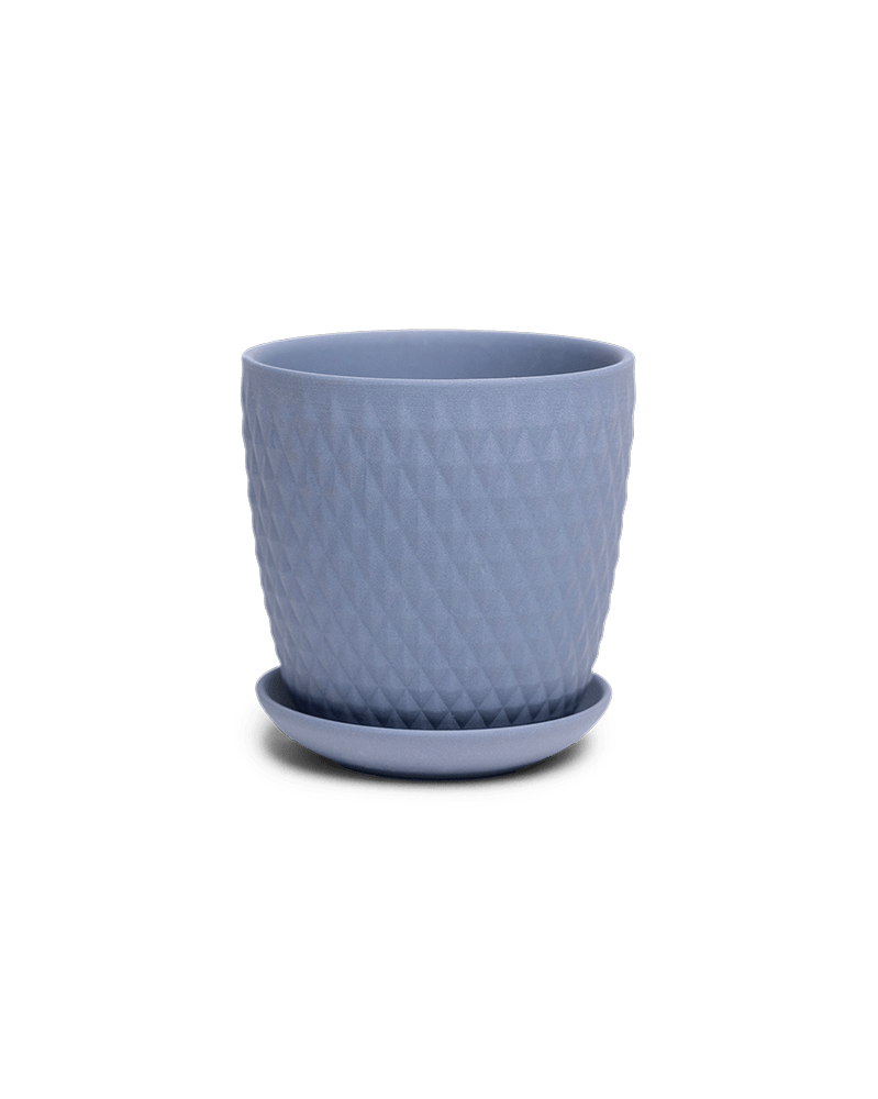 Virago 3.5" Porcelain Pot With Drainage Hole And Saucer - Chive Ceramics Studio - Pots - Chive Ceramics Studio