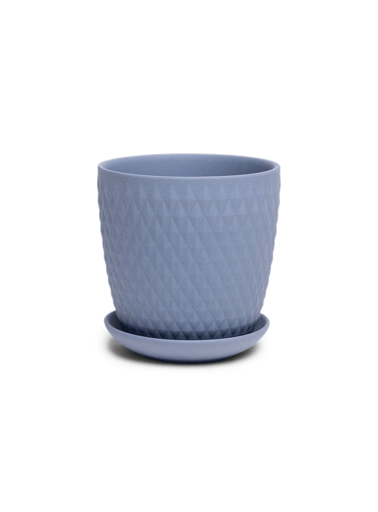 Virago 3.5" Porcelain Pot With Drainage Hole And Saucer - Chive Ceramics Studio - Pots - Chive Ceramics Studio