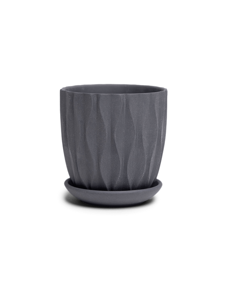 Virago 3.5" Porcelain Pot With Drainage Hole And Saucer - Chive Ceramics Studio - Pots - Chive Ceramics Studio