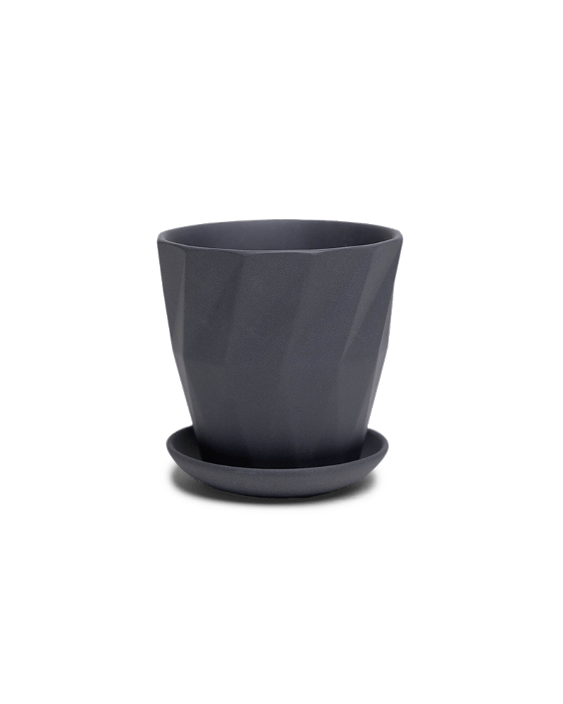 Virago 3.5" Porcelain Pot With Drainage Hole And Saucer - Chive Ceramics Studio - Pots - Chive Ceramics Studio