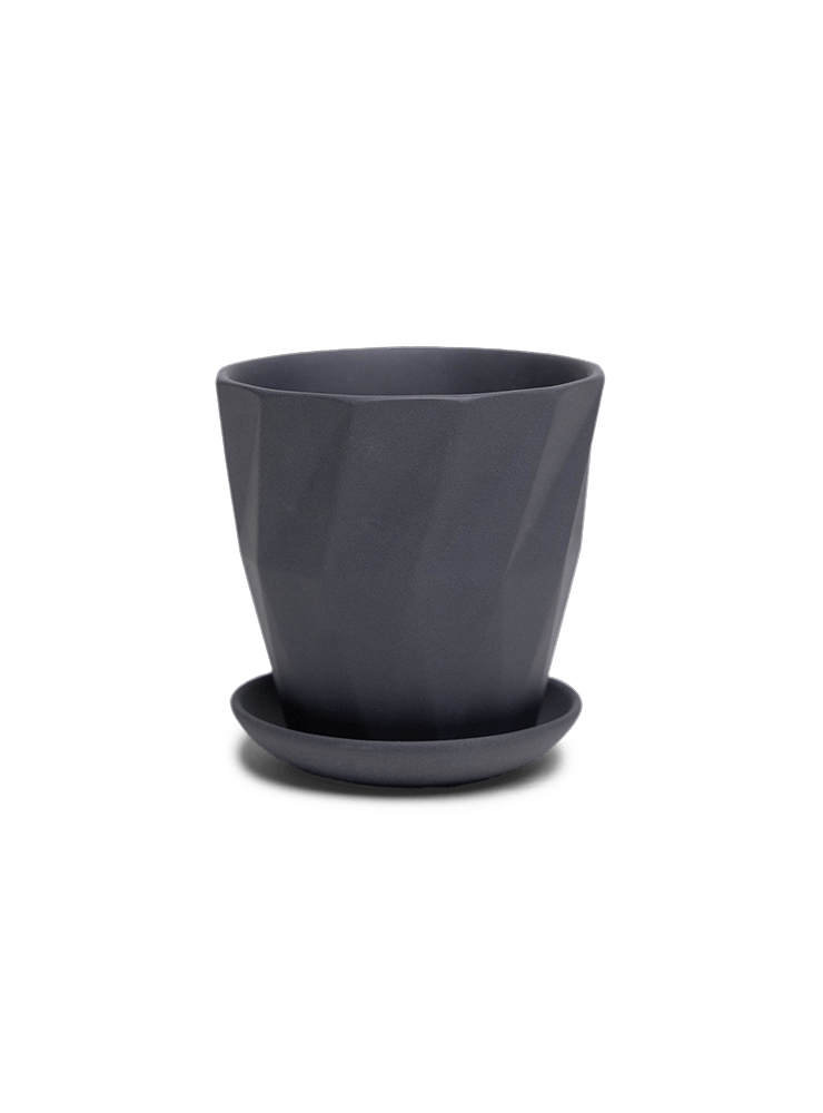 Virago 3.5" Porcelain Pot With Drainage Hole And Saucer - Chive Ceramics Studio - Pots - Chive Ceramics Studio