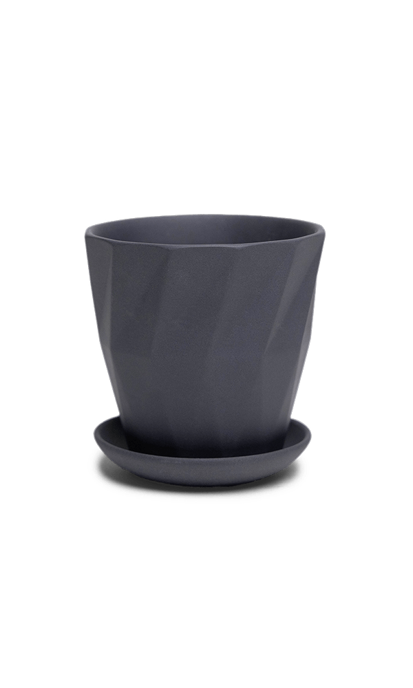 Virago 3.5" Porcelain Pot With Drainage Hole And Saucer - Chive Ceramics Studio - Pots - Chive Ceramics Studio