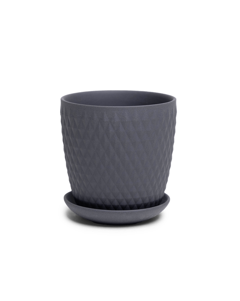 Virago 3.5" Porcelain Pot With Drainage Hole And Saucer - Chive Ceramics Studio - Pots - Chive Ceramics Studio