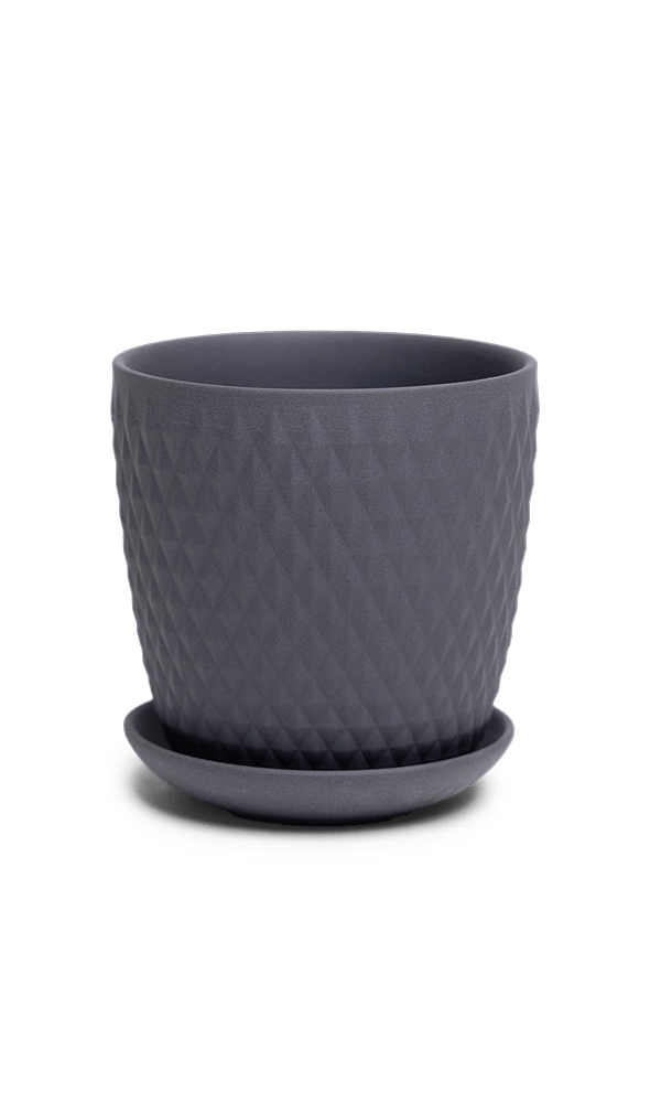 Virago 3.5" Porcelain Pot With Drainage Hole And Saucer - Chive Ceramics Studio - Pots - Chive Ceramics Studio