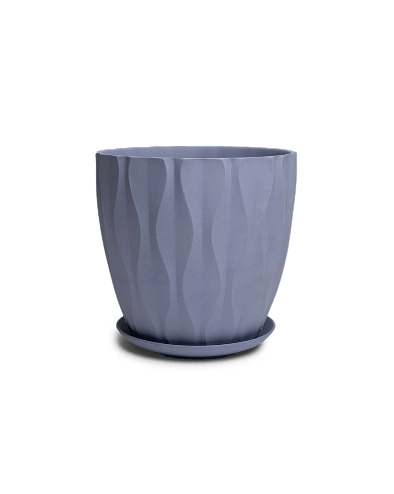 Virago Porcelain Large Indoor Pot With Drainage Hole And Saucer - Chive Ceramics Studio - Pots - Chive US