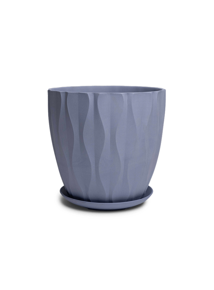 Virago Porcelain Large Indoor Pot With Drainage Hole And Saucer - Chive Ceramics Studio - Pots - Chive US