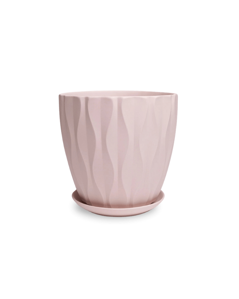 Virago Porcelain Large Indoor Pot With Drainage Hole And Saucer - Chive Ceramics Studio - Pots - Chive US