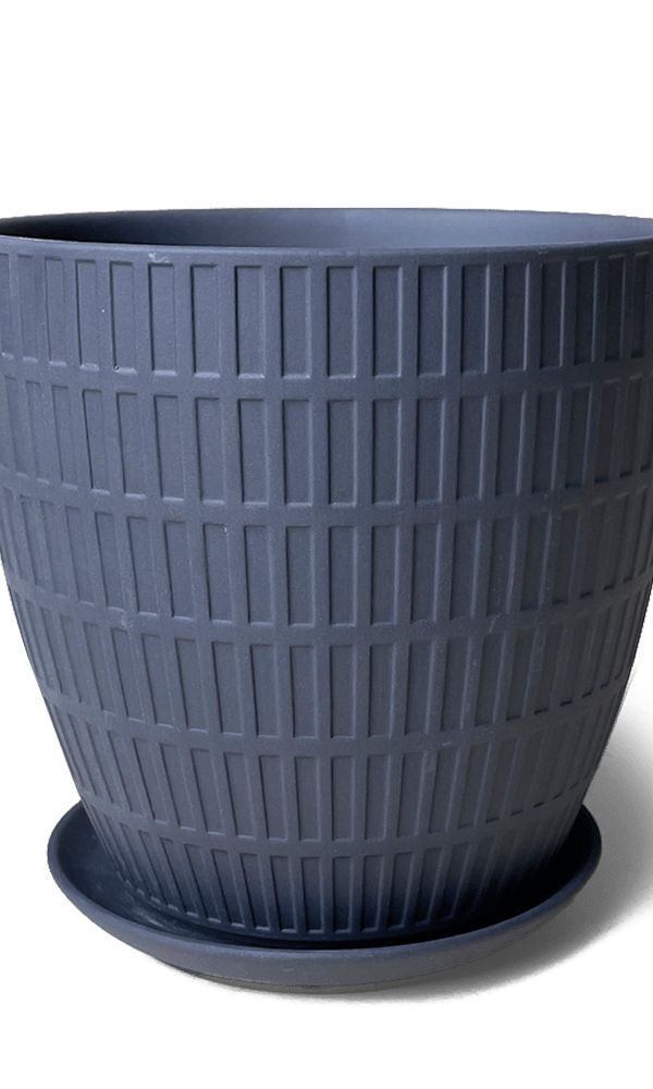 Virago Porcelain Large Indoor Pot With Drainage Hole And Saucer - Chive Ceramics Studio - Pots - Chive US