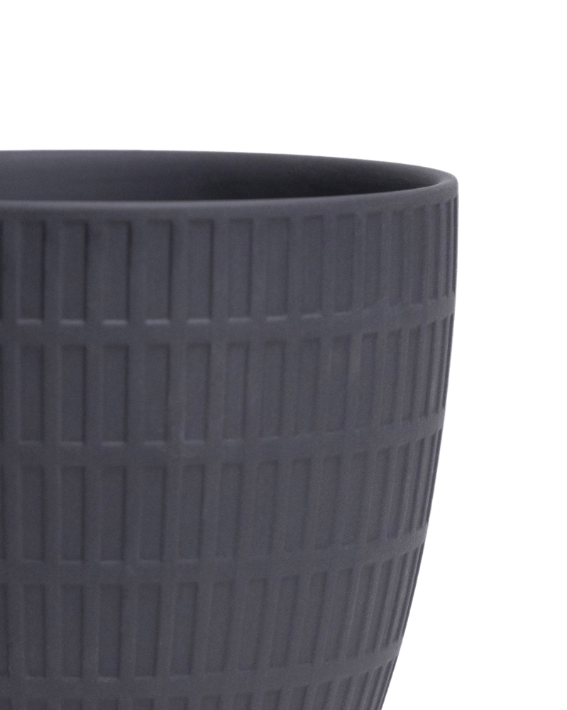 Virago Porcelain Large Indoor Pot With Drainage Hole And Saucer - Chive Ceramics Studio - Pots - Chive US