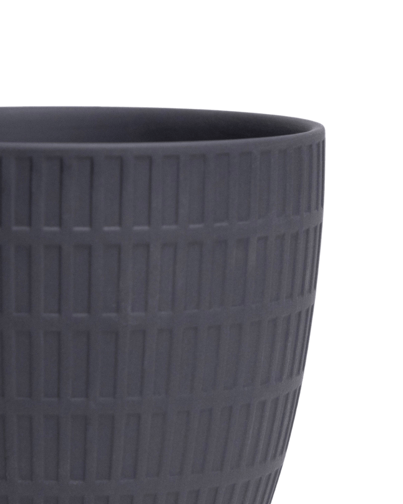 Virago Porcelain Large Indoor Pot With Drainage Hole And Saucer - Chive Ceramics Studio - Pots - Chive US