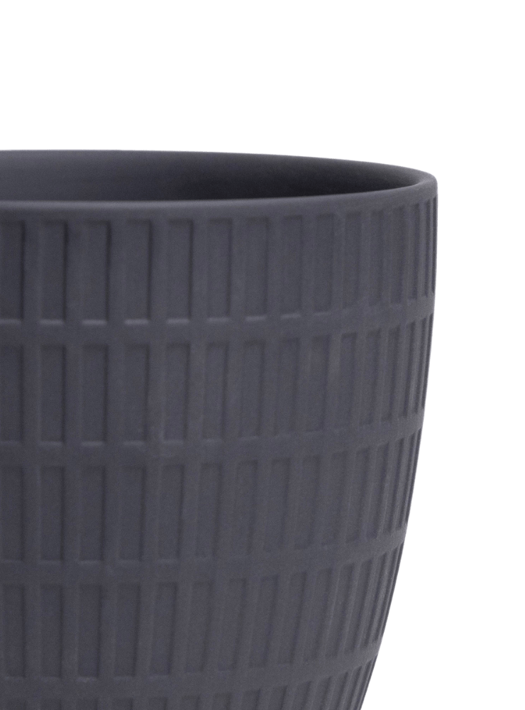 Virago Porcelain Large Indoor Pot With Drainage Hole And Saucer - Chive Ceramics Studio - Pots - Chive US