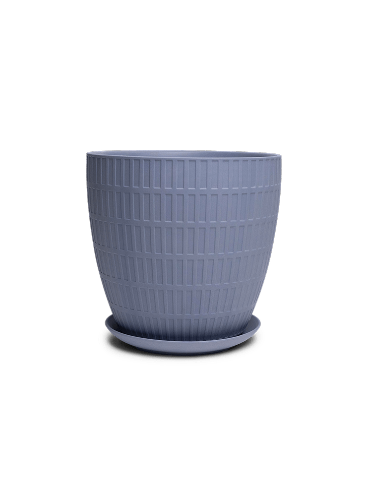 Virago Porcelain Large Indoor Pot With Drainage Hole And Saucer - Chive Ceramics Studio - Pots - Chive US