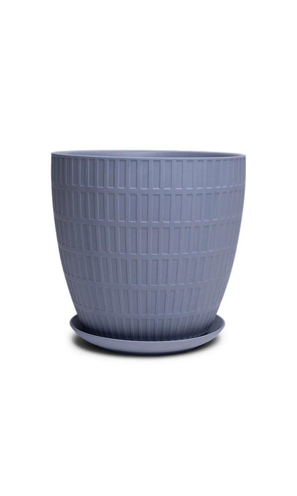 Virago Porcelain Large Indoor Pot With Drainage Hole And Saucer - Chive Ceramics Studio - Pots - Chive US