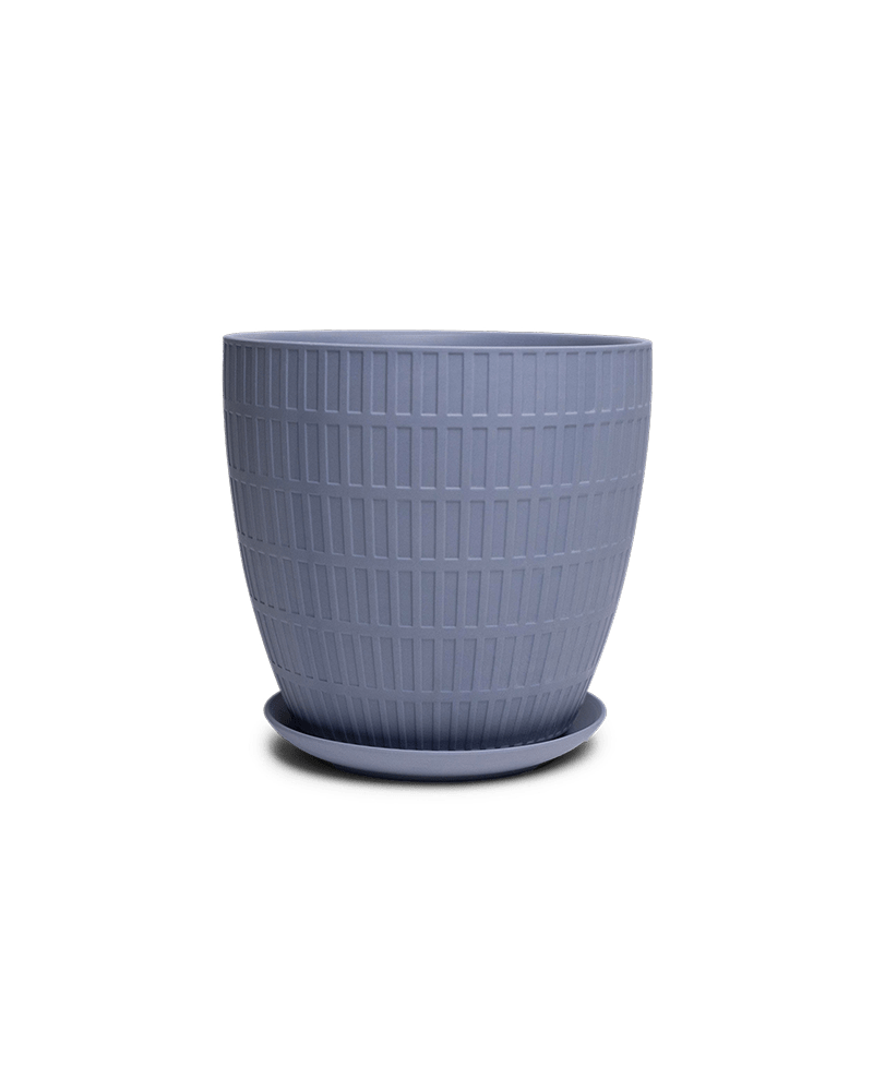 Virago Porcelain Large Indoor Pot With Drainage Hole And Saucer - Chive Ceramics Studio - Pots - Chive US