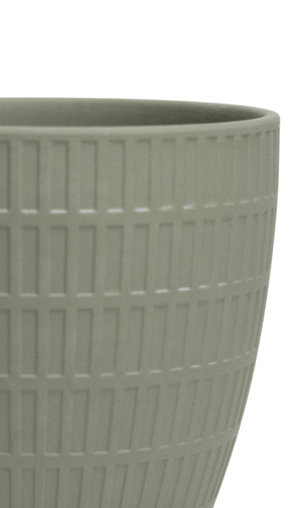 Virago Porcelain Large Indoor Pot With Drainage Hole And Saucer - Chive Ceramics Studio - Pots - Chive US