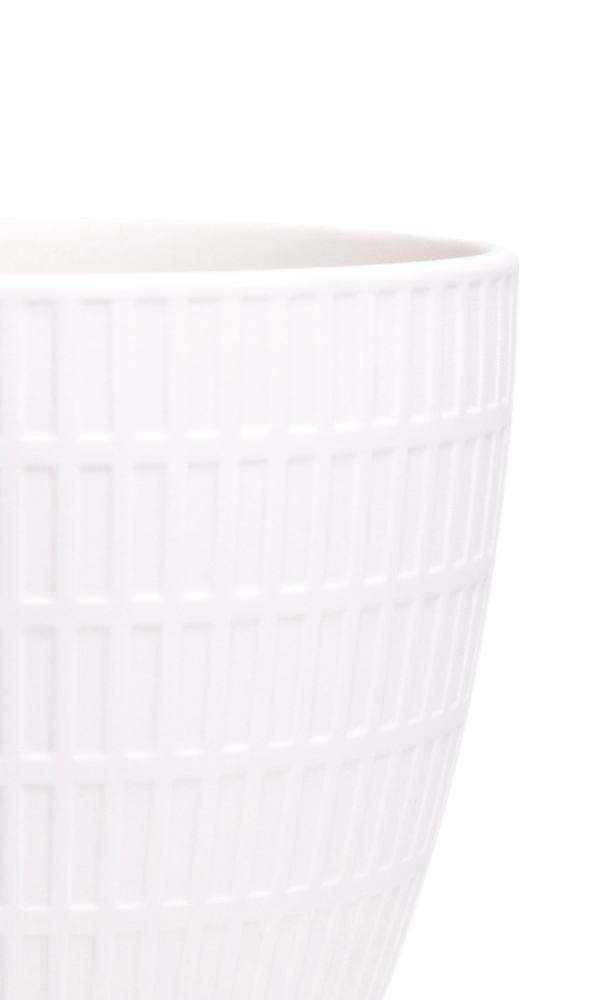 Virago Porcelain Large Indoor Pot With Drainage Hole And Saucer - Chive Ceramics Studio - Pots - Chive US