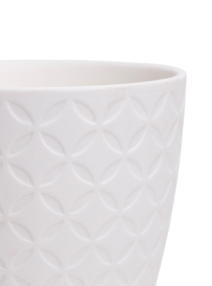 Virago 3.5" Porcelain Pot With Drainage Hole And Saucer - Chive Ceramics Studio - Pots - Chive Ceramics Studio