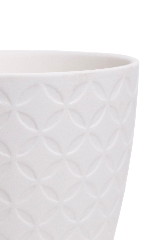 Virago 3.5" Porcelain Pot With Drainage Hole And Saucer - Chive Ceramics Studio - Pots - Chive Ceramics Studio