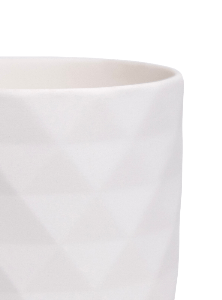 Virago 3.5" Porcelain Pot With Drainage Hole And Saucer - Chive Ceramics Studio - Pots - Chive Ceramics Studio