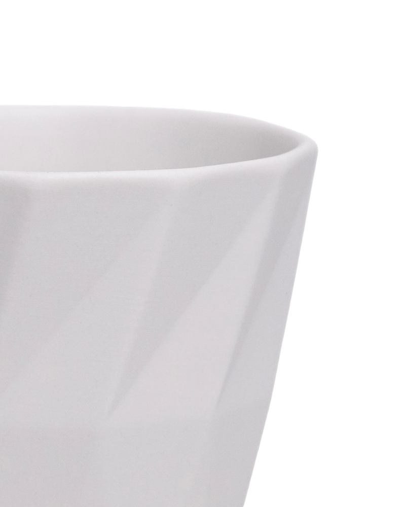 Virago 3.5" Porcelain Pot With Drainage Hole And Saucer - Chive Ceramics Studio - Pots - Chive Ceramics Studio