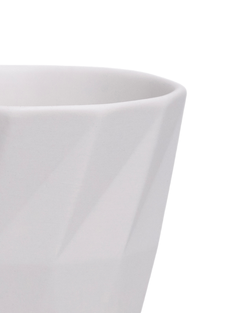 Virago 3.5" Porcelain Pot With Drainage Hole And Saucer - Chive Ceramics Studio - Pots - Chive Ceramics Studio