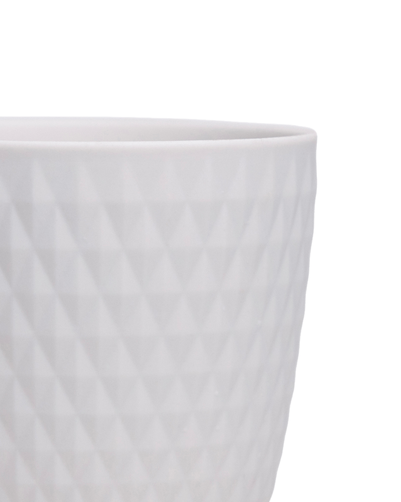 Virago 3.5" Porcelain Pot With Drainage Hole And Saucer - Chive Ceramics Studio - Pots - Chive Ceramics Studio