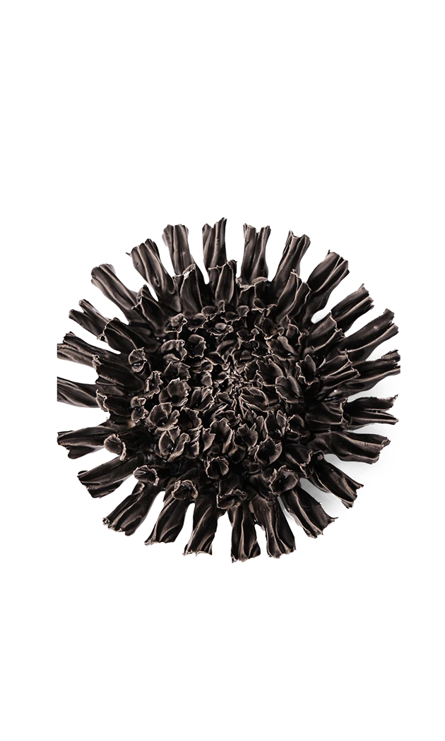 Black - Fractal Flower - handmade by Chive Studio Toronto