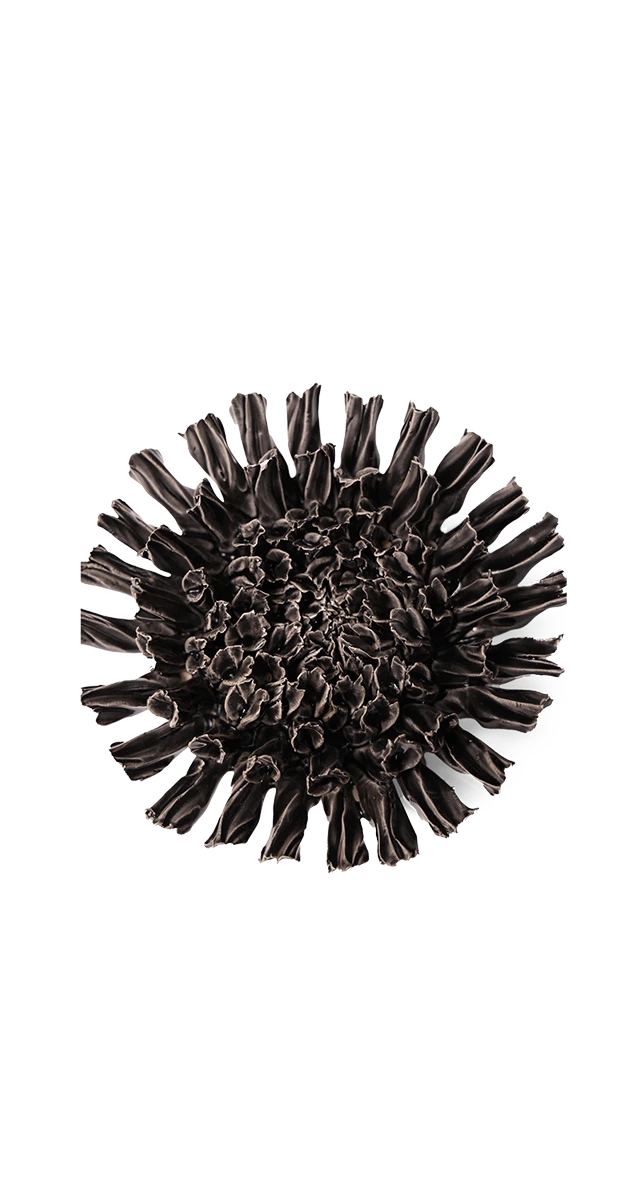 Black - Fractal Flower - handmade by Chive Studio Toronto