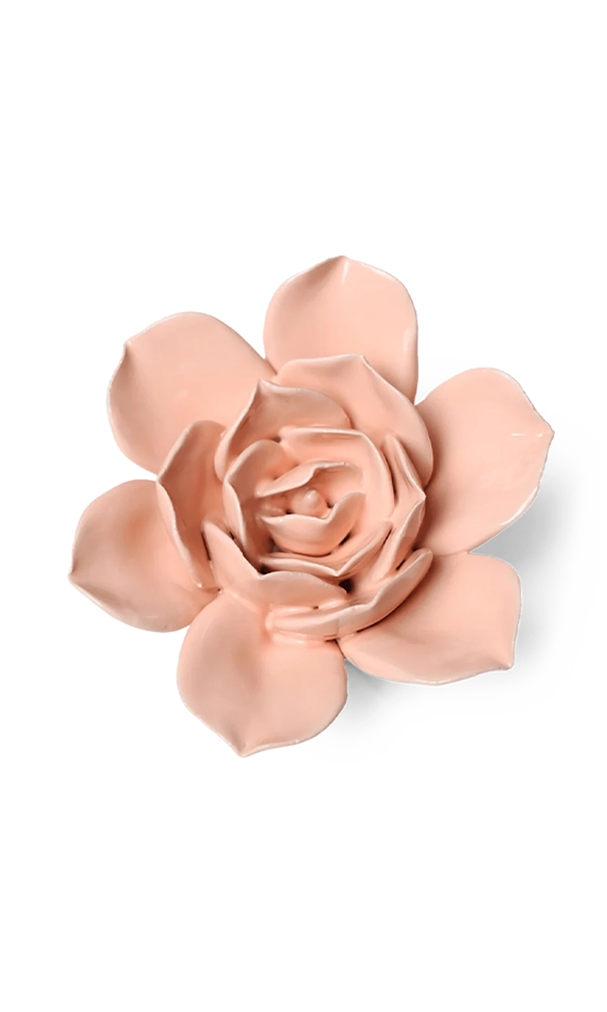 Chive December Birth Flower Narcissus apricot pink glazed ceramic flower.