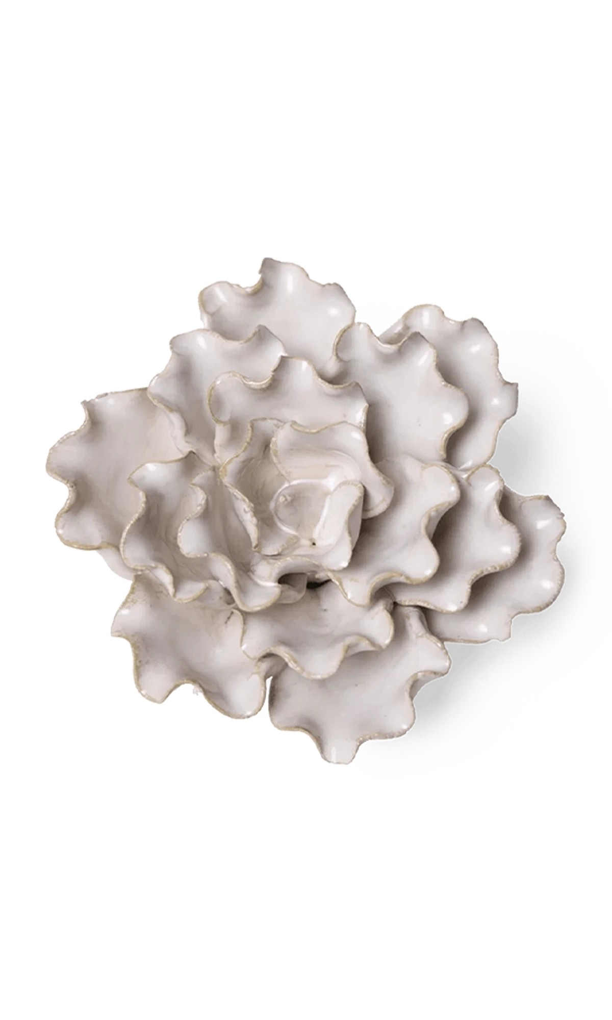 Chive January Birth Flower Snowdrop white glazed ceramic flower.