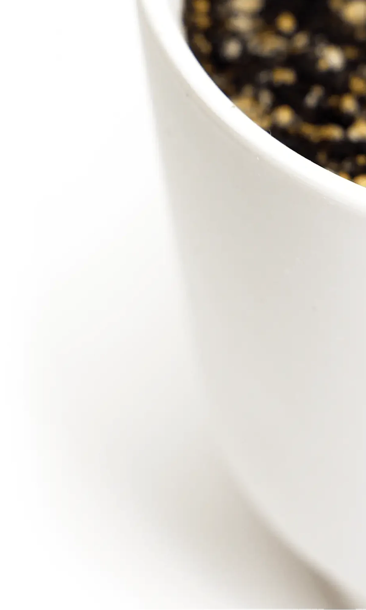 Close up of Chive Casey white matte Porcelain medium planter.