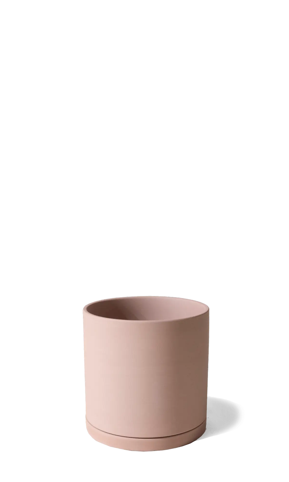Chive Dojo clay terracotta matte ceramic small plant pot with drainage hole and detachable saucer.