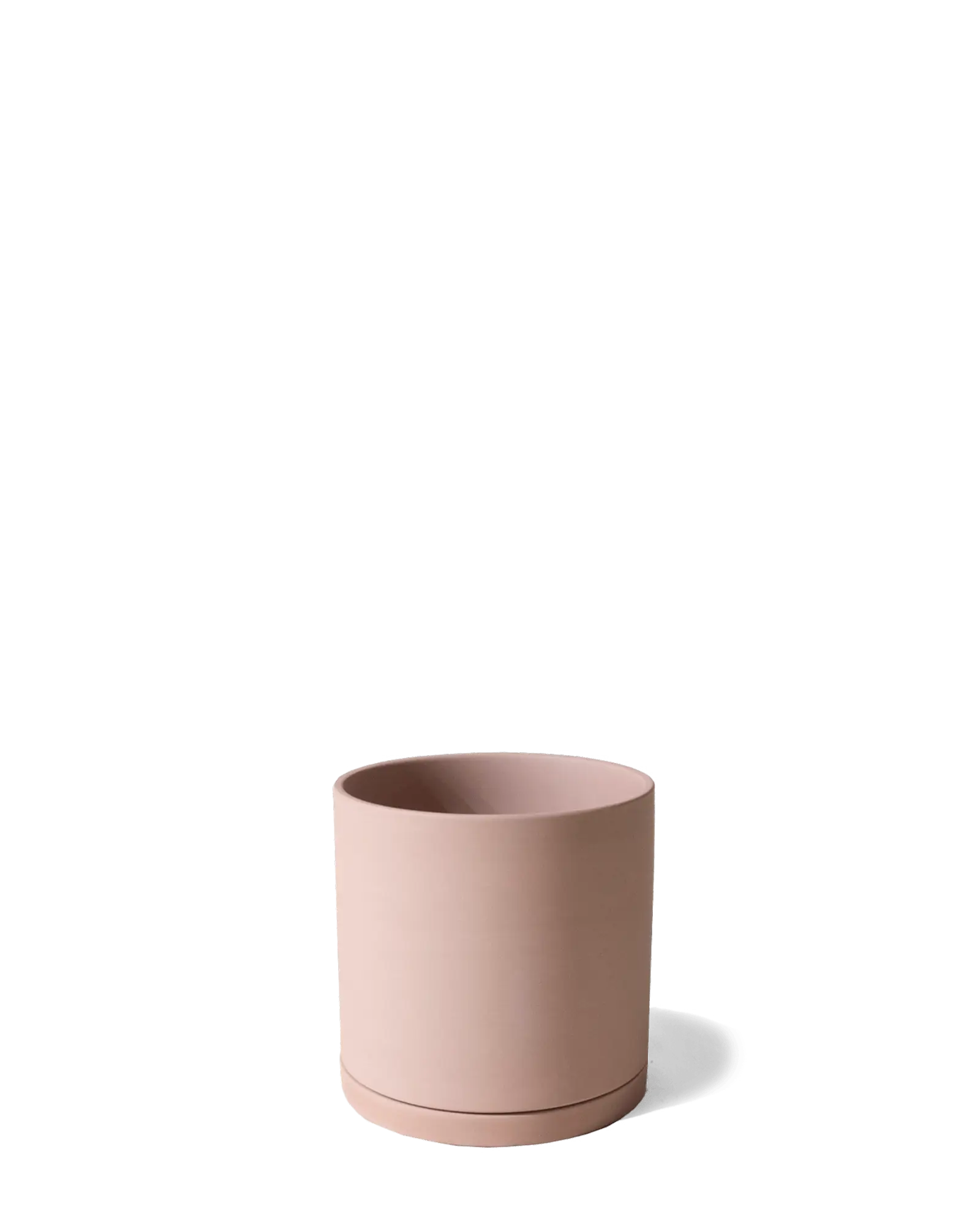 Chive Dojo clay terracotta matte ceramic small plant pot with drainage hole and detachable saucer.