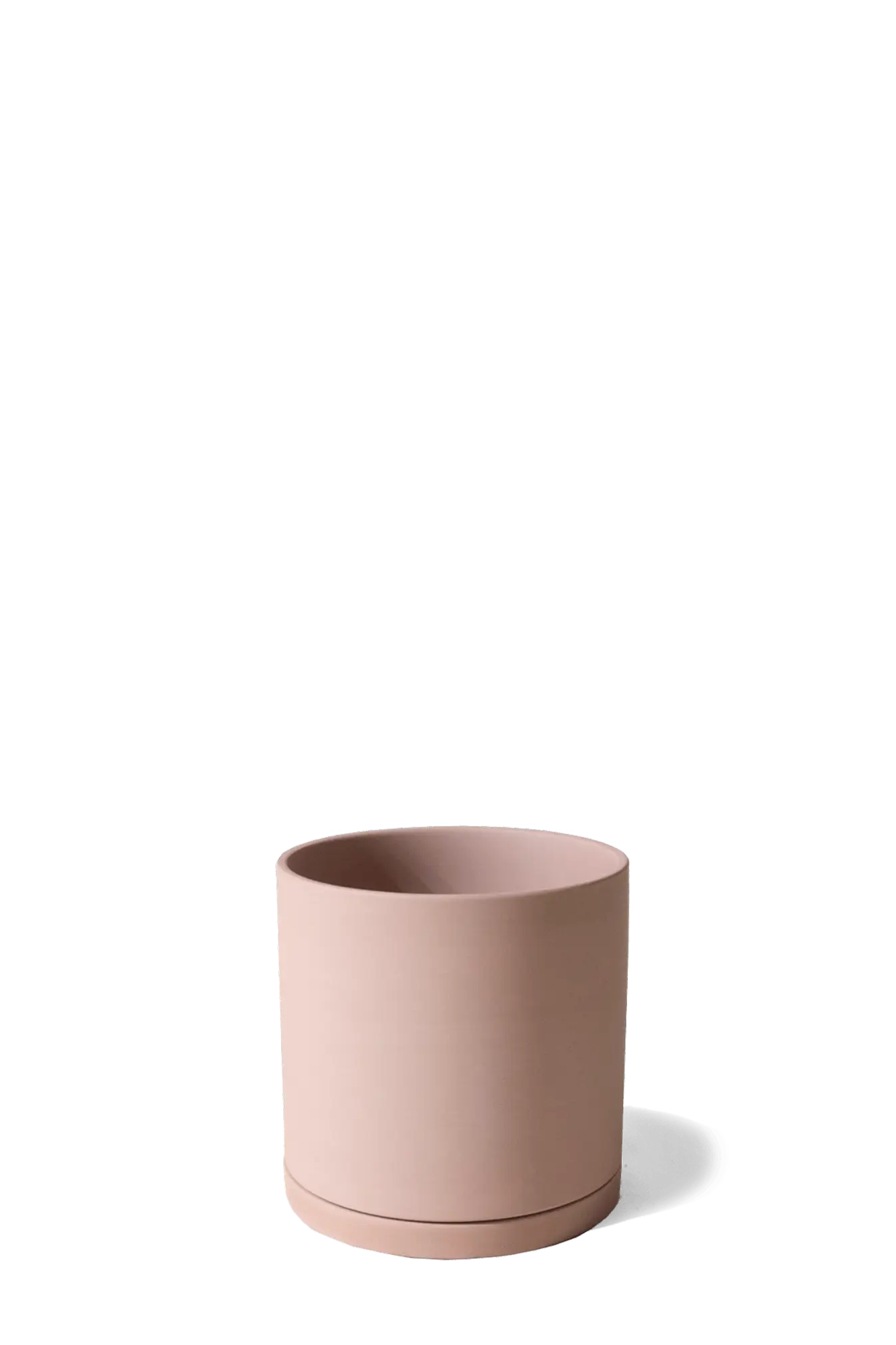 Chive Dojo clay terracotta matte ceramic small plant pot with drainage hole and saucer.