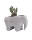 Chive Elephant Grey color glazed ceramic elephant shaped planter styled with a cactus.