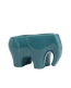 Chive Elephant Teal color ceramic elephant shaped succulent planter with no drainage.