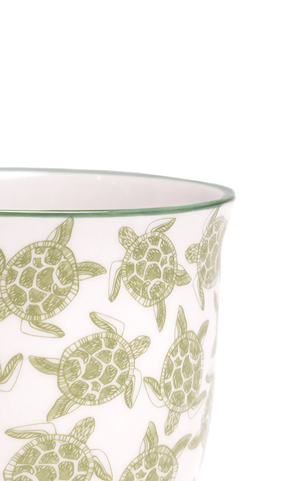 Close-up of the Chive Liberte medium turtles porcelain pot showing the pattern and glaze finish.