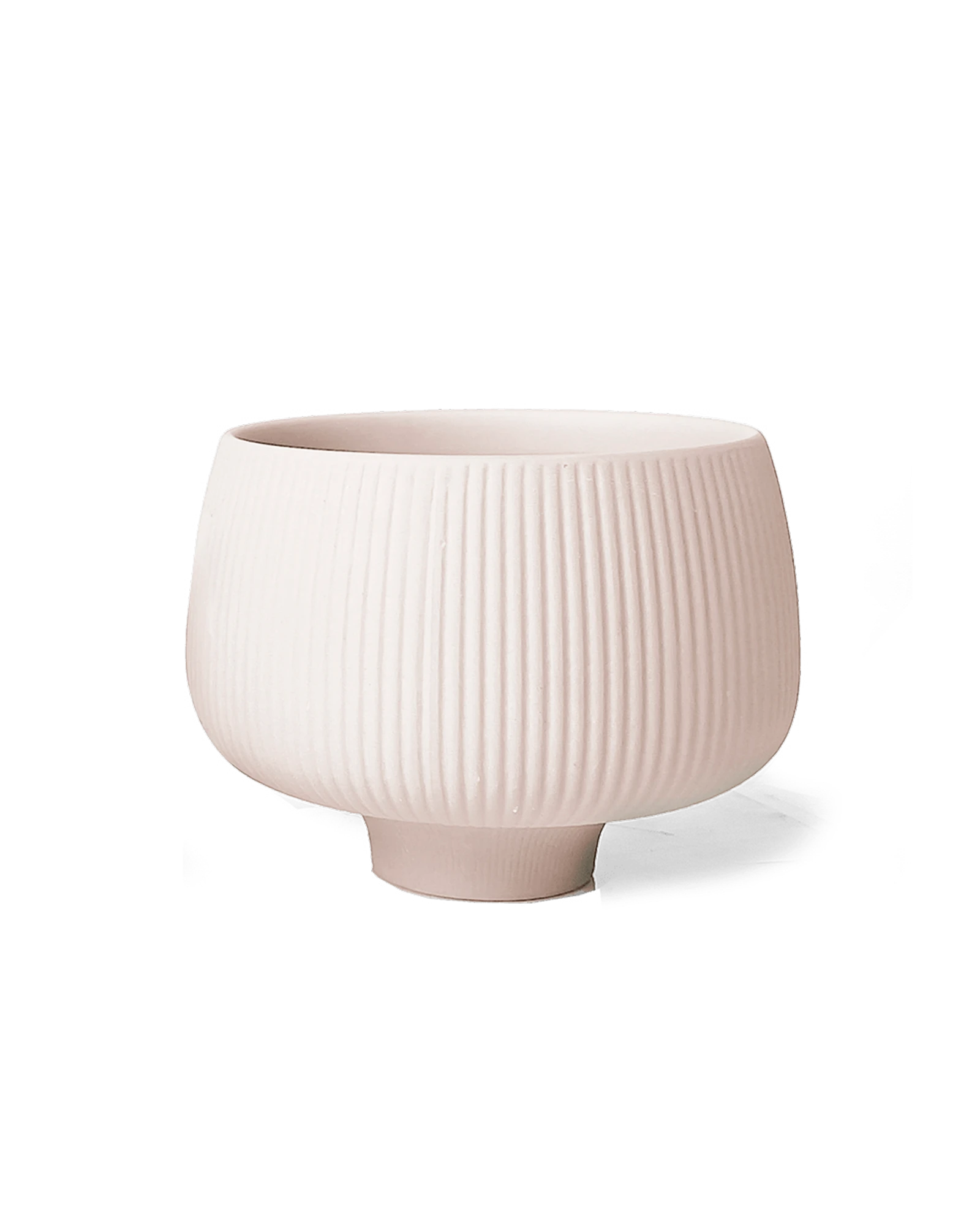 Chive Lilo large pink blush porcelain plant pot with no drainage.