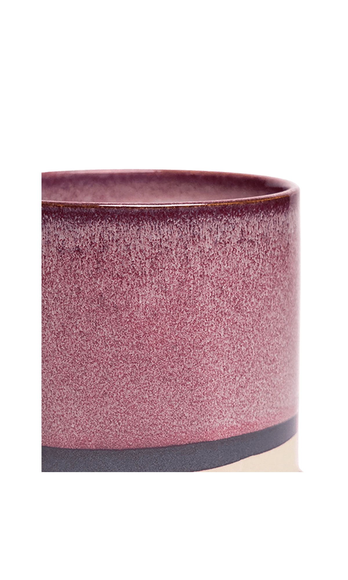Close-up of the Chive Minute small burgundy ceramic pot showing color and glaze finish.