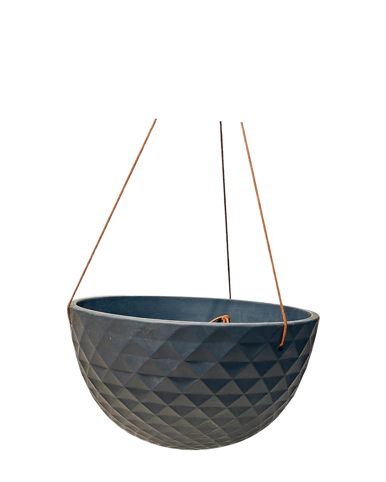 Chive Mofo black porcelain hanging planter with no drainage.
