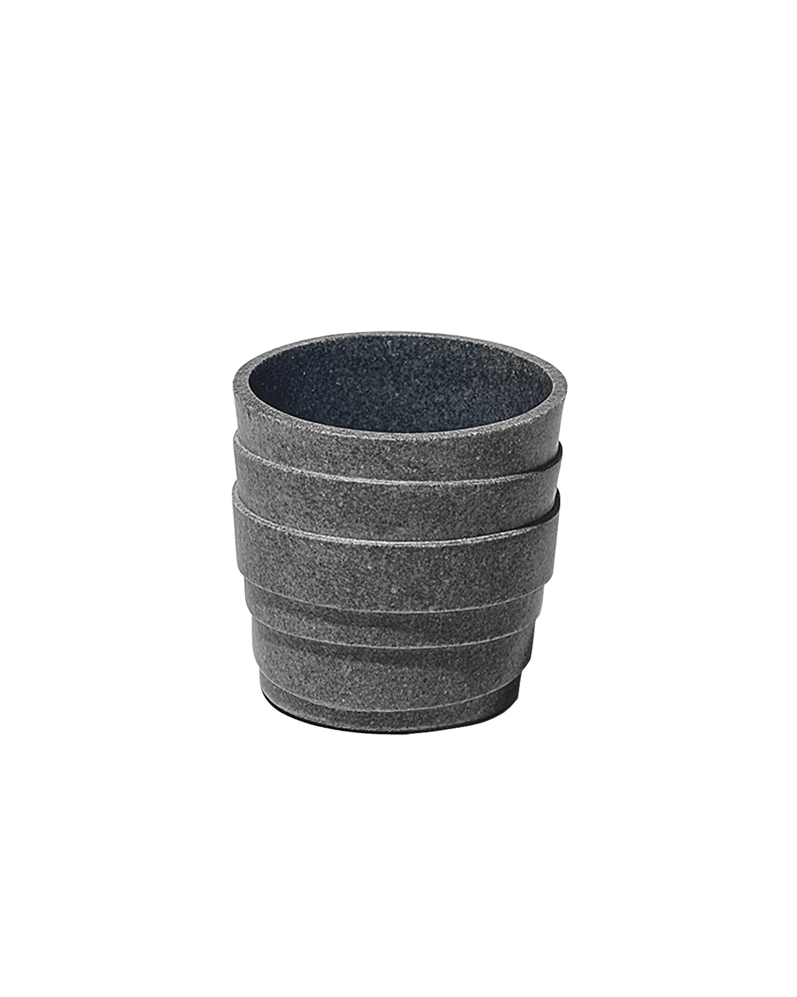 Chive Stagma charcoal lines textured resin planter pot with no drainage.