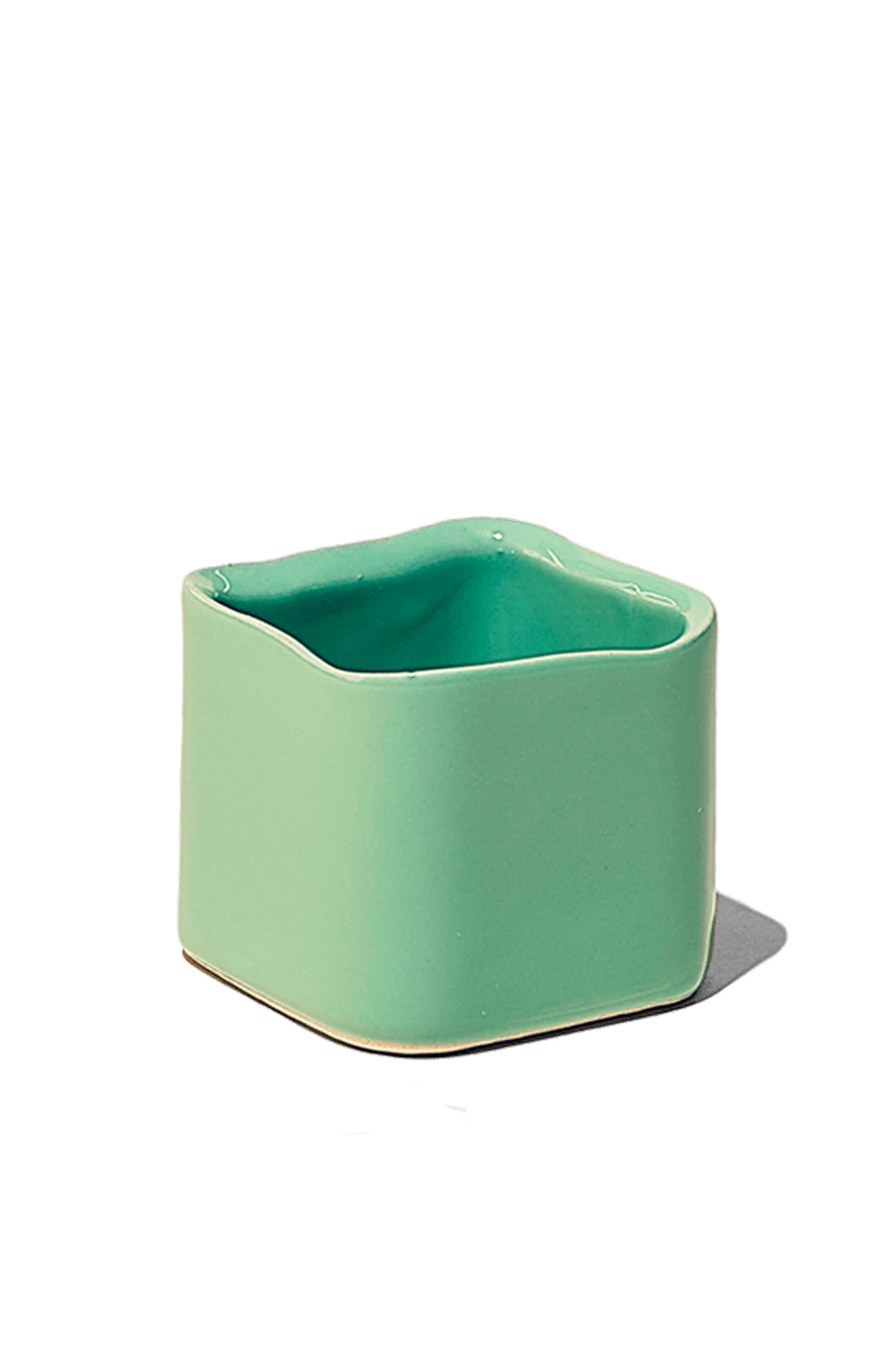 Chive Svek Absinthe Green color fully glazed ceramic planter with no drainage.